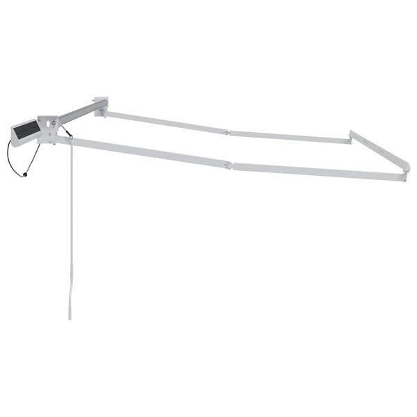 Grote foto vidaxl elektrisch uitschuifbaar zonnescherm frame wit 3 x 2 5 m staal tuin en terras overige tuin en terras