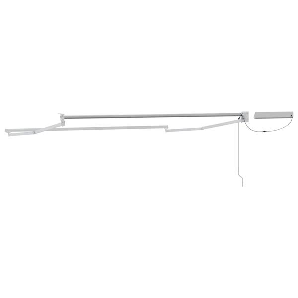 Grote foto vidaxl elektrisch uitschuifbaar zonnescherm frame wit 3 x 2 5 m staal tuin en terras overige tuin en terras