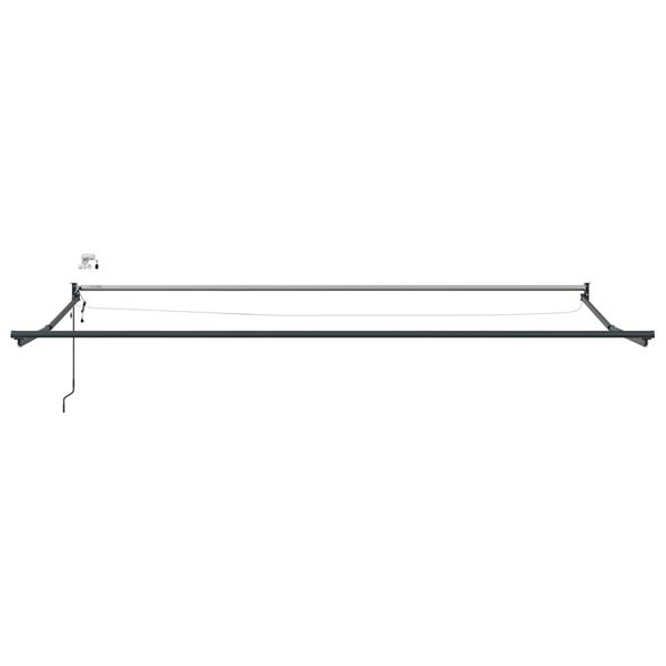 Grote foto vidaxl elektrisch uitschuifbaar zonnescherm frame antraciet 4 3 m tuin en terras overige tuin en terras