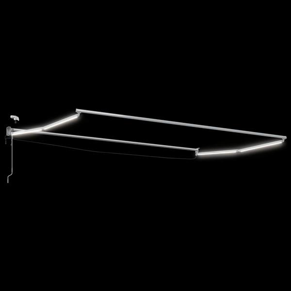 Grote foto vidaxl elektrisch uitschuifbaar zonnescherm frame wit 4 x 2 m tuin en terras overige tuin en terras