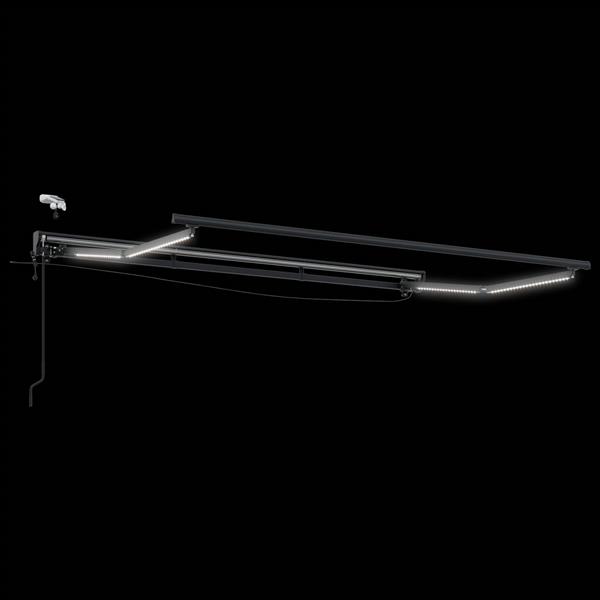 Grote foto vidaxl elektrisch zonnescherm frame met led antraciet 2 5 x 2 m tuin en terras overige tuin en terras