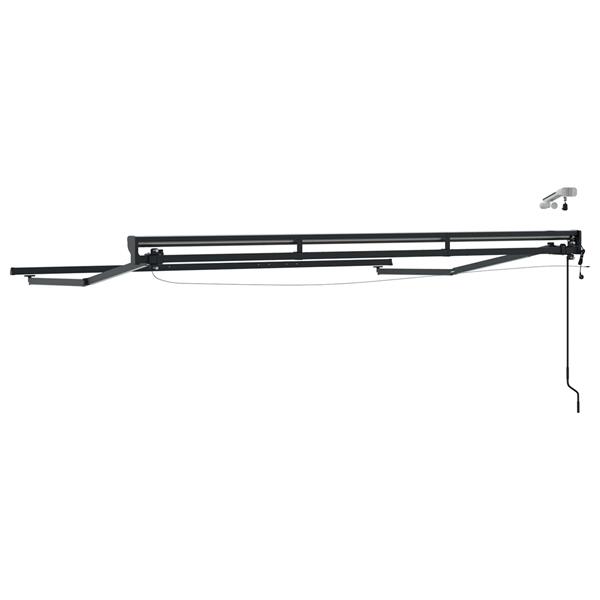 Grote foto vidaxl elektrisch zonnescherm frame met led antraciet 2 5 x 2 m tuin en terras overige tuin en terras