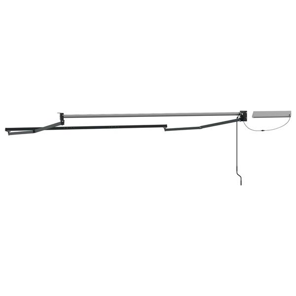 Grote foto vidaxl elektrisch uitschuifbaar zonnescherm frame antraciet staal tuin en terras overige tuin en terras