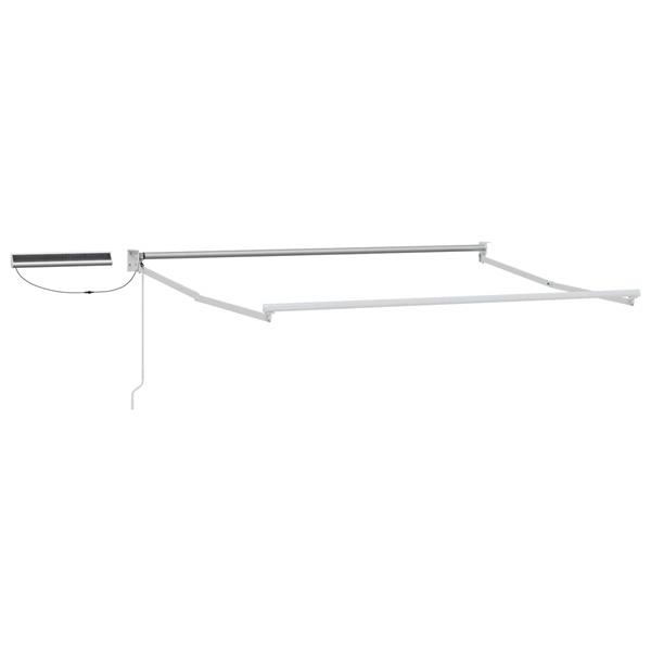 Grote foto vidaxl elektrisch uitschuifbaar zonnescherm frame wit 3 x 2 5 m staal tuin en terras overige tuin en terras