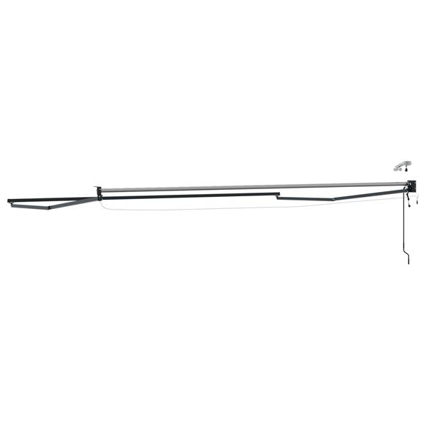 Grote foto vidaxl elektrisch uitschuifbaar zonnescherm frame antraciet 4 x 2 m tuin en terras overige tuin en terras