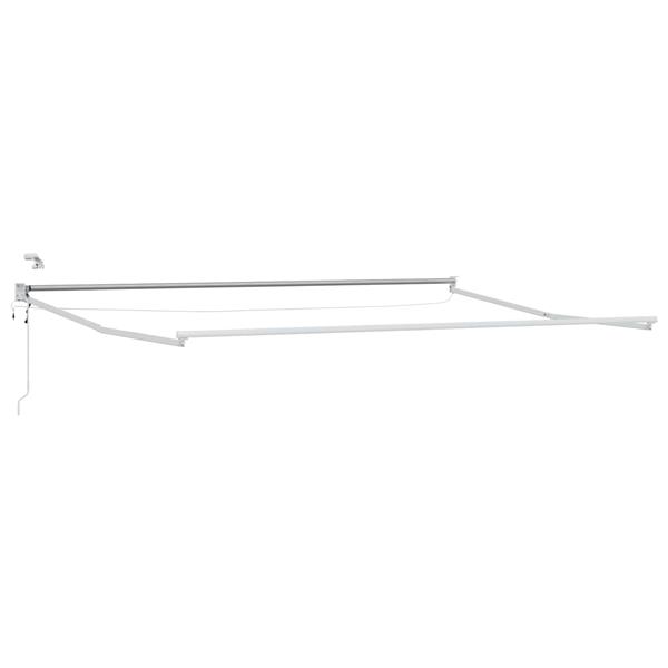 Grote foto vidaxl elektrisch uitschuifbaar zonnescherm frame wit 4 x 2 m tuin en terras overige tuin en terras