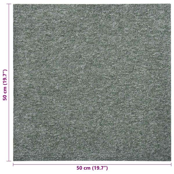 Grote foto vidaxl tapijt 20 pcs groen 50 x 50 cm 100 polypropyleen huis en inrichting vloerbedekking en kleden