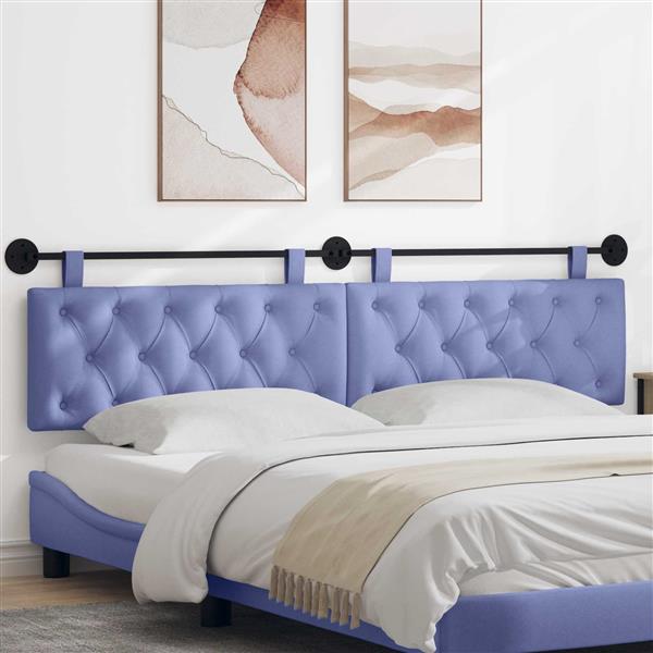 Grote foto vidaxl hangend hoofdeinde jeans blauw 210 x 55 x 7 cm stof antiek en kunst stoelen en banken