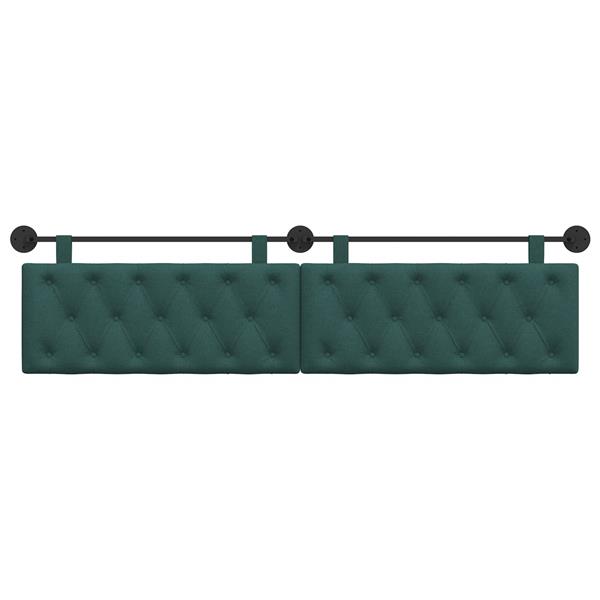 Grote foto vidaxl hangend hoofdeinde donkergroen 210 x 55 x 7 cm stof antiek en kunst stoelen en banken
