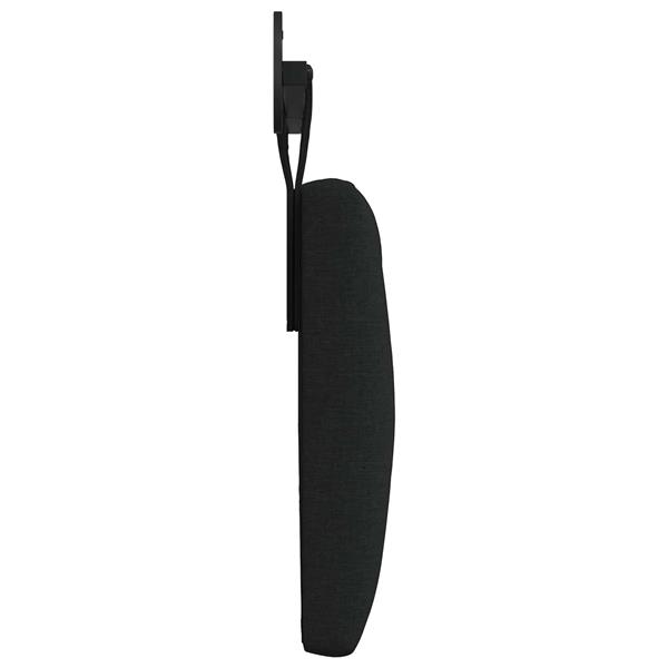 Grote foto vidaxl hangend hoofdeinde wandgemonteerd zwart 190 x 55 x 7 cm stof antiek en kunst stoelen en banken