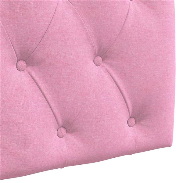 Grote foto vidaxl hangend hoofdeinde wandgemonteerd roze 150 x 55 x 7 cm stof antiek en kunst stoelen en banken