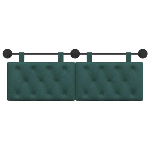 Grote foto vidaxl hangend hoofdeinde donkergroen 150 x 55 x 7 cm stof antiek en kunst stoelen en banken