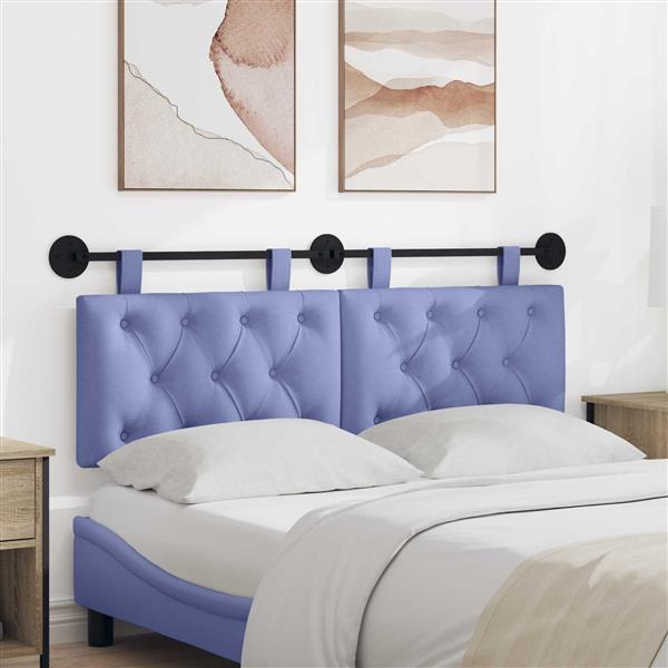 Grote foto vidaxl hangend hoofdeinde jeans blauw 130 x 55 x 7 cm stof antiek en kunst stoelen en banken