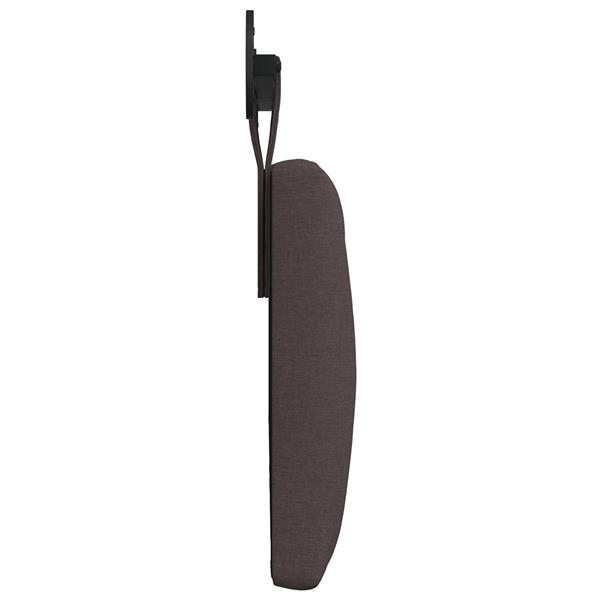 Grote foto vidaxl hangend hoofdeinde donkerbruin 130 x 55 x 7 cm stof antiek en kunst stoelen en banken