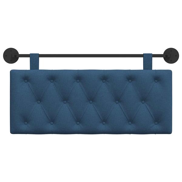 Grote foto vidaxl hangend hoofdeinde wandgemonteerd blauw 110 x 55 x 7 cm stof antiek en kunst stoelen en banken