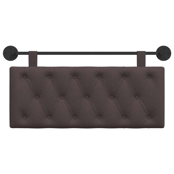 Grote foto vidaxl hangend hoofdeinde donkerbruin 110 x 55 x 7 cm stof antiek en kunst stoelen en banken