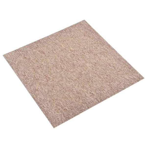 Grote foto vidaxl tapijt 20 pcs beige 50 x 50 cm 100 polypropyleen huis en inrichting vloerbedekking en kleden
