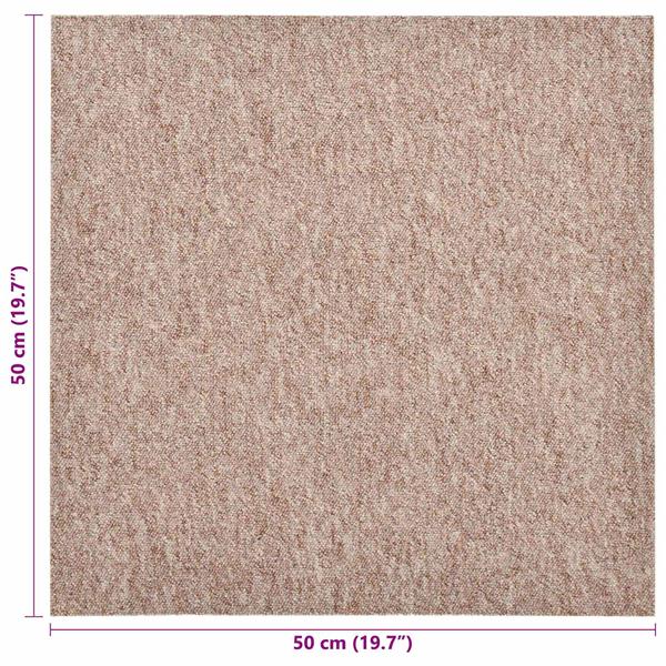 Grote foto vidaxl tapijt 20 pcs beige 50 x 50 cm 100 polypropyleen huis en inrichting vloerbedekking en kleden