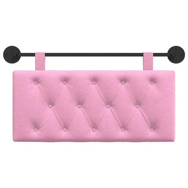 Grote foto vidaxl hangend hoofdeinde wandgemonteerd roze 100 x 55 x 7 cm stof antiek en kunst stoelen en banken
