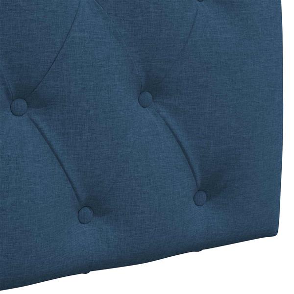 Grote foto vidaxl hangend hoofdeinde wandgemonteerd blauw 100 x 55 x 7 cm stof antiek en kunst stoelen en banken