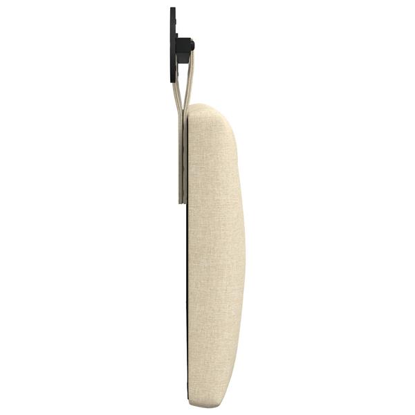 Grote foto vidaxl hangend hoofdeinde wandgemonteerd cr me 100 x 55 x 7 cm stof antiek en kunst stoelen en banken