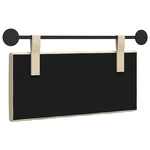 Grote foto vidaxl hangend hoofdeinde wandgemonteerd cr me 100 x 55 x 7 cm stof antiek en kunst stoelen en banken