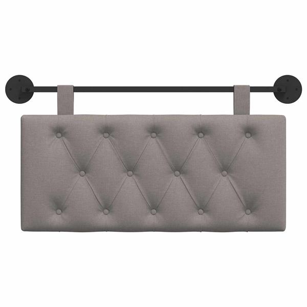 Grote foto vidaxl hangend hoofdeinde wandgemonteerd taupe 100 x 55 x 7 cm stof antiek en kunst stoelen en banken