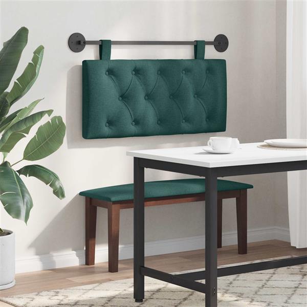 Grote foto vidaxl hangend hoofdeinde donkergroen 100 x 55 x 7 cm stof antiek en kunst stoelen en banken