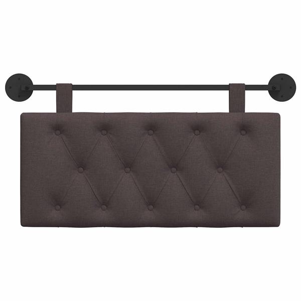 Grote foto vidaxl hangend hoofdeinde donkerbruin 100 x 55 x 7 cm stof antiek en kunst stoelen en banken