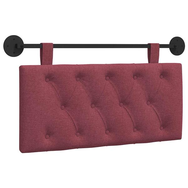 Grote foto vidaxl hangend hoofdeinde wandgemonteerd wijnrood 100 x 55 x 7 cm stof antiek en kunst stoelen en banken