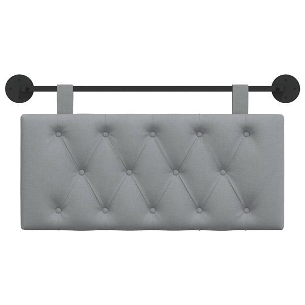 Grote foto vidaxl hangend hoofdeinde lichtgrijs 100 x 55 x 7 cm stof antiek en kunst stoelen en banken
