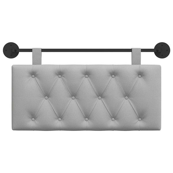 Grote foto vidaxl hangend hoofdeinde wolkengrijs 100 x 55 x 7 cm stof antiek en kunst stoelen en banken