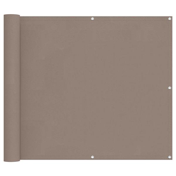 Grote foto vidaxl balkon scherm taupe 100 x 400 cm oxford stof tuin en terras overige tuin en terras