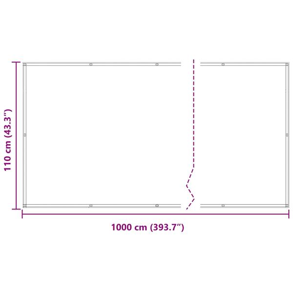 Grote foto vidaxl balkon scherm terracotta 110 x 1000 cm oxford stof tuin en terras overige tuin en terras