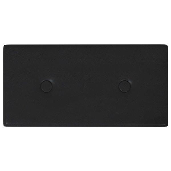 Grote foto vidaxl wandhoofdbord 12 pcs zwart 30 x 15 cm nep leer antiek en kunst stoelen en banken