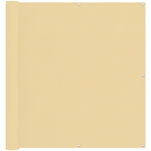 Grote foto vidaxl balkon scherm zand 110 x 500 cm oxford stof tuin en terras overige tuin en terras