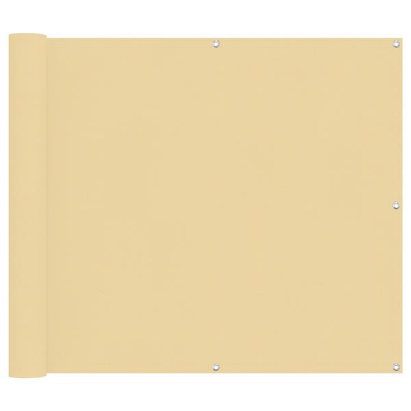 Grote foto vidaxl balkon scherm zand 100 x 400 cm oxford stof tuin en terras overige tuin en terras