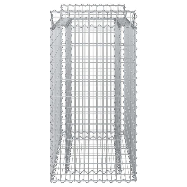 Grote foto vidaxl gabion verhoogd bed zilver 50 x 100 x 100 cm tuin en terras hekken en schuttingen