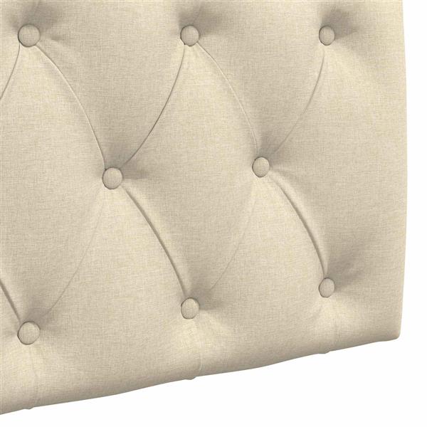 Grote foto vidaxl hangend hoofdeinde wandgemonteerd cr me 210 x 55 x 7 cm stof antiek en kunst stoelen en banken