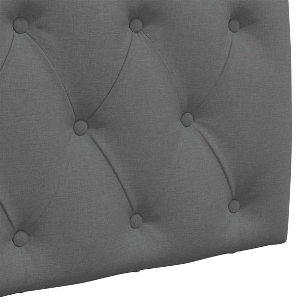 Grote foto vidaxl hangend hoofdeinde donkergrijs 210 x 55 x 7 cm stof antiek en kunst stoelen en banken