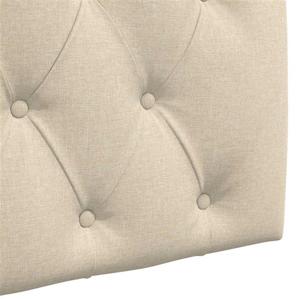 Grote foto vidaxl hangend hoofdeinde wandgemonteerd cr me 190 x 55 x 7 cm stof antiek en kunst stoelen en banken