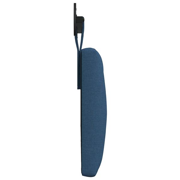 Grote foto vidaxl hangend hoofdeinde wandgemonteerd blauw 150 x 55 x 7 cm stof antiek en kunst stoelen en banken