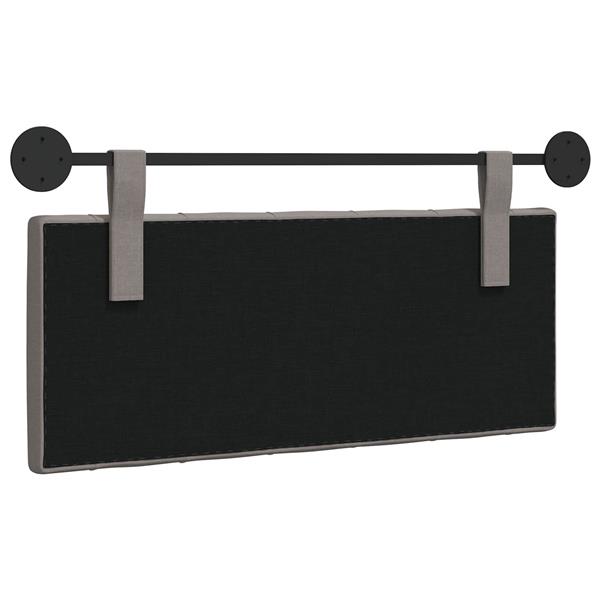 Grote foto vidaxl hangend hoofdeinde wandgemonteerd taupe 110 x 55 x 7 cm stof antiek en kunst stoelen en banken