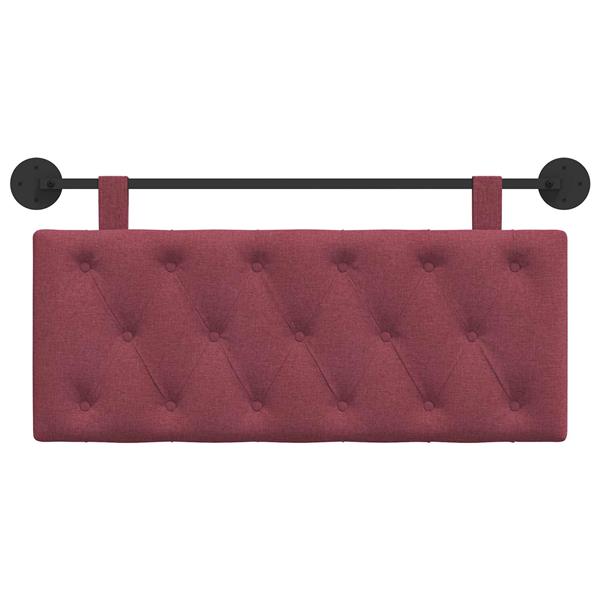 Grote foto vidaxl hangend hoofdeinde wandgemonteerd wijnrood 110 x 55 x 7 cm stof antiek en kunst stoelen en banken