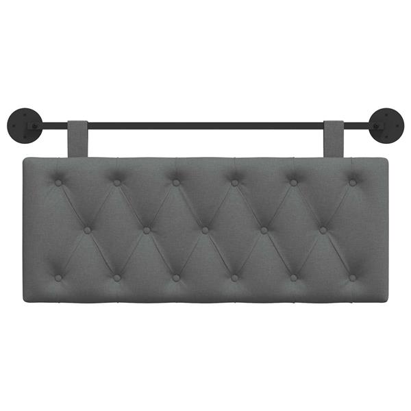 Grote foto vidaxl hangend hoofdeinde donkergrijs 110 x 55 x 7 cm stof antiek en kunst stoelen en banken