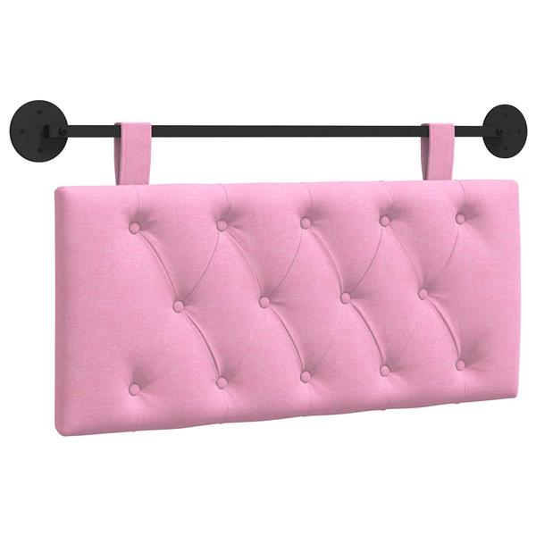 Grote foto vidaxl hangend hoofdeinde wandgemonteerd roze 100 x 55 x 7 cm stof antiek en kunst stoelen en banken