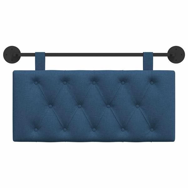 Grote foto vidaxl hangend hoofdeinde wandgemonteerd blauw 100 x 55 x 7 cm stof antiek en kunst stoelen en banken
