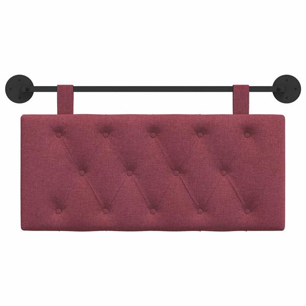 Grote foto vidaxl hangend hoofdeinde wandgemonteerd wijnrood 100 x 55 x 7 cm stof antiek en kunst stoelen en banken