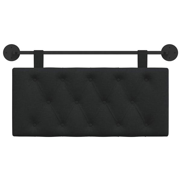 Grote foto vidaxl hangend hoofdeinde wandgemonteerd zwart 100 x 55 x 7 cm stof antiek en kunst stoelen en banken