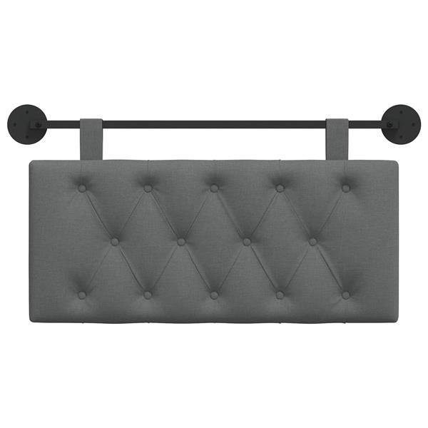 Grote foto vidaxl hangend hoofdeinde donkergrijs 100 x 55 x 7 cm stof antiek en kunst stoelen en banken